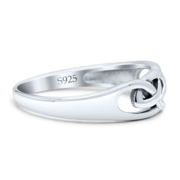 Entwined Infinity Celtic Knot Daughter Promise Knot Ideal Oxidized Band Thumb Ring